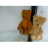 TWO SMALL VINTAGE JOINTED TEDDY BEARS