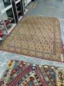 A FINELY WOVEN ANTIQUE PERSIAN CARPET. 320 x 220 cms