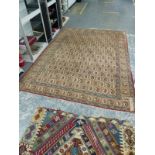 A FINELY WOVEN ANTIQUE PERSIAN CARPET. 320 x 220 cms