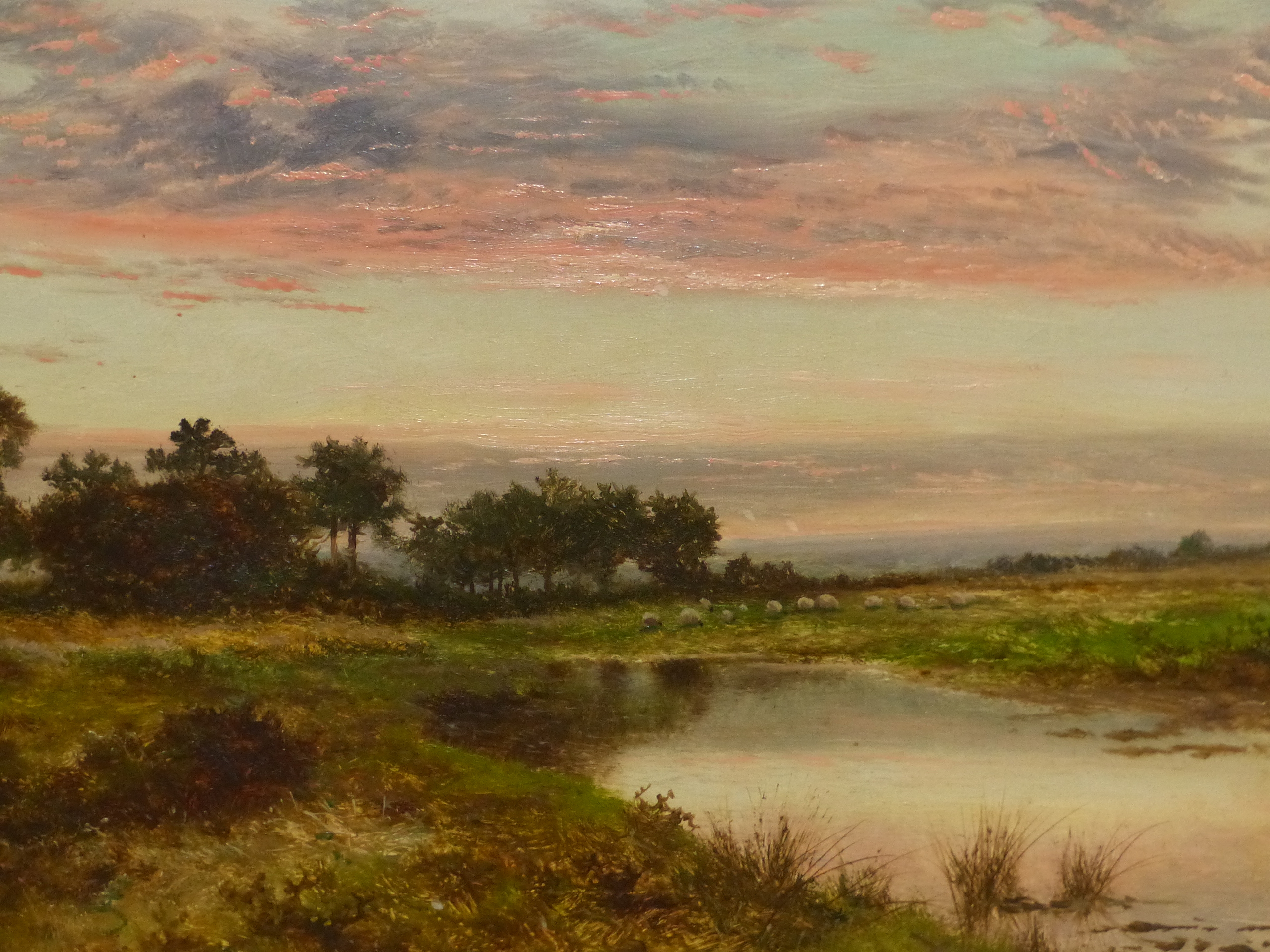 D SHERRIN (1868 - 1940) EVENING GLOW. SIGNED OIL ON CANVAS. 51 x 77 cm - Image 2 of 8