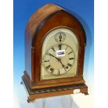 A WINTERHALDER AND HOFMEIER ROSEWOOD LANCET CASED BRACKET CLOCK AND BRACKET, THE PENDULUM MOVEMENT