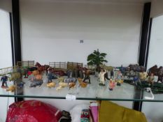 A COLLECTION OF BRITAINS AND OTHER DIE CAST FARM ANIMALS ETC.