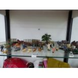 A COLLECTION OF BRITAINS AND OTHER DIE CAST FARM ANIMALS ETC.