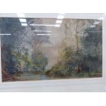 A RURAL WATERCOLOUR LANDSCAPE SIGNED COPLEY FIELDING. 31 x 51cm