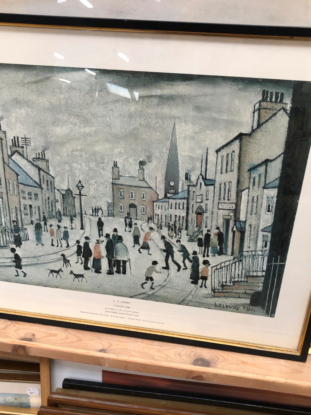 VARIOUS FURNISHING PICTURES OF COLONIAL SCENES TOGETHER WITH PRINTS AFTER LOWRY, ETC. SIZES VARY. - Image 6 of 9