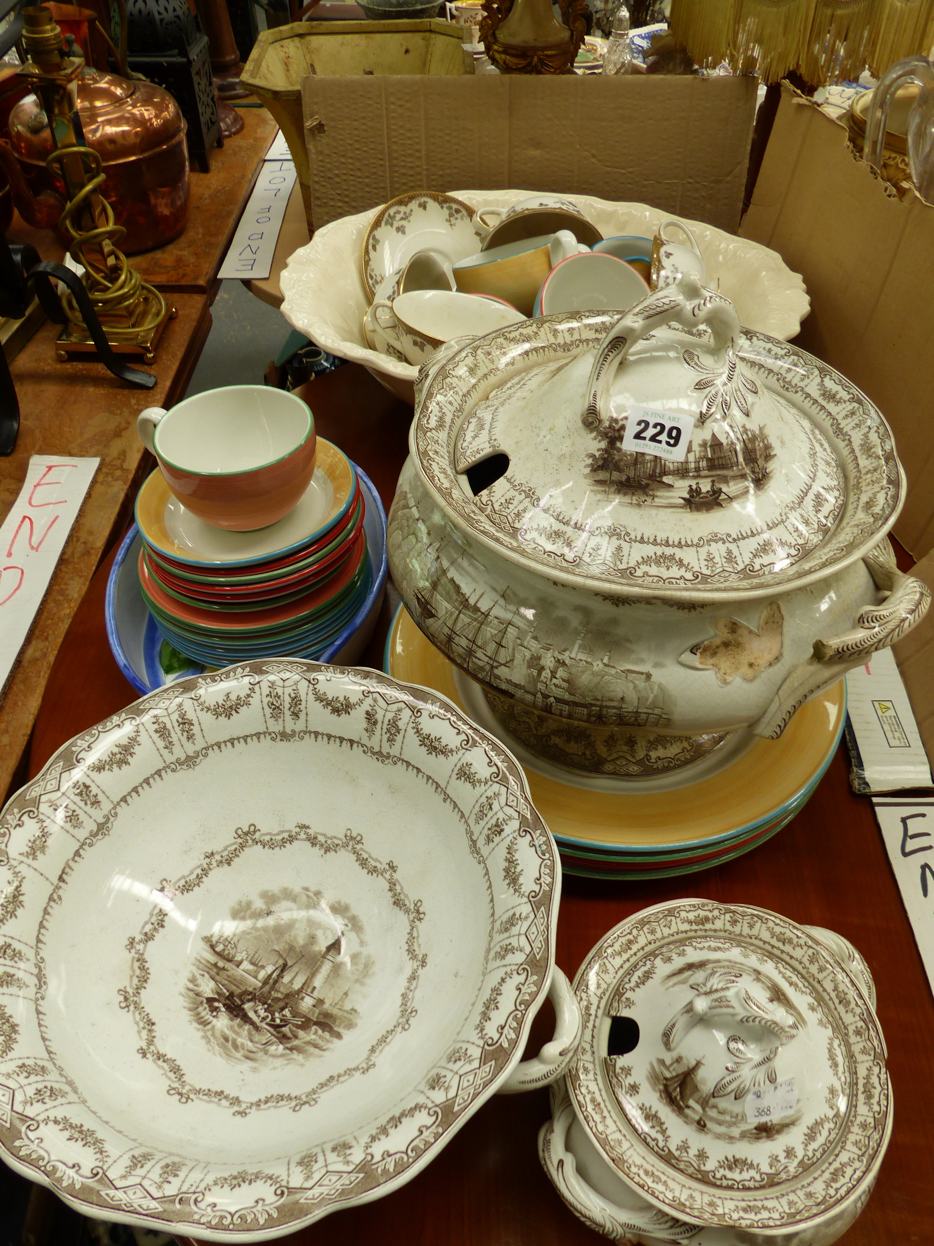 AN ALBION TUREEN AND TWO OTHERS TOGETHER WITH STEELITE PART DINNER SERVICE. A ROYAL DOULTON,