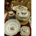 AN ALBION TUREEN AND TWO OTHERS TOGETHER WITH STEELITE PART DINNER SERVICE. A ROYAL DOULTON,