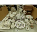 AN ANTIQUE HAMMERSLEY AND CO TEA SERVICE TOGETHER WITH DECORATIVE HEREND SMALL DISHES, AND FIVE