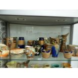 A COLLECTION OF ROYAL DOULTON CHINAWARES TOGETHER WITH RADFORD AND BESWICK WARE.
