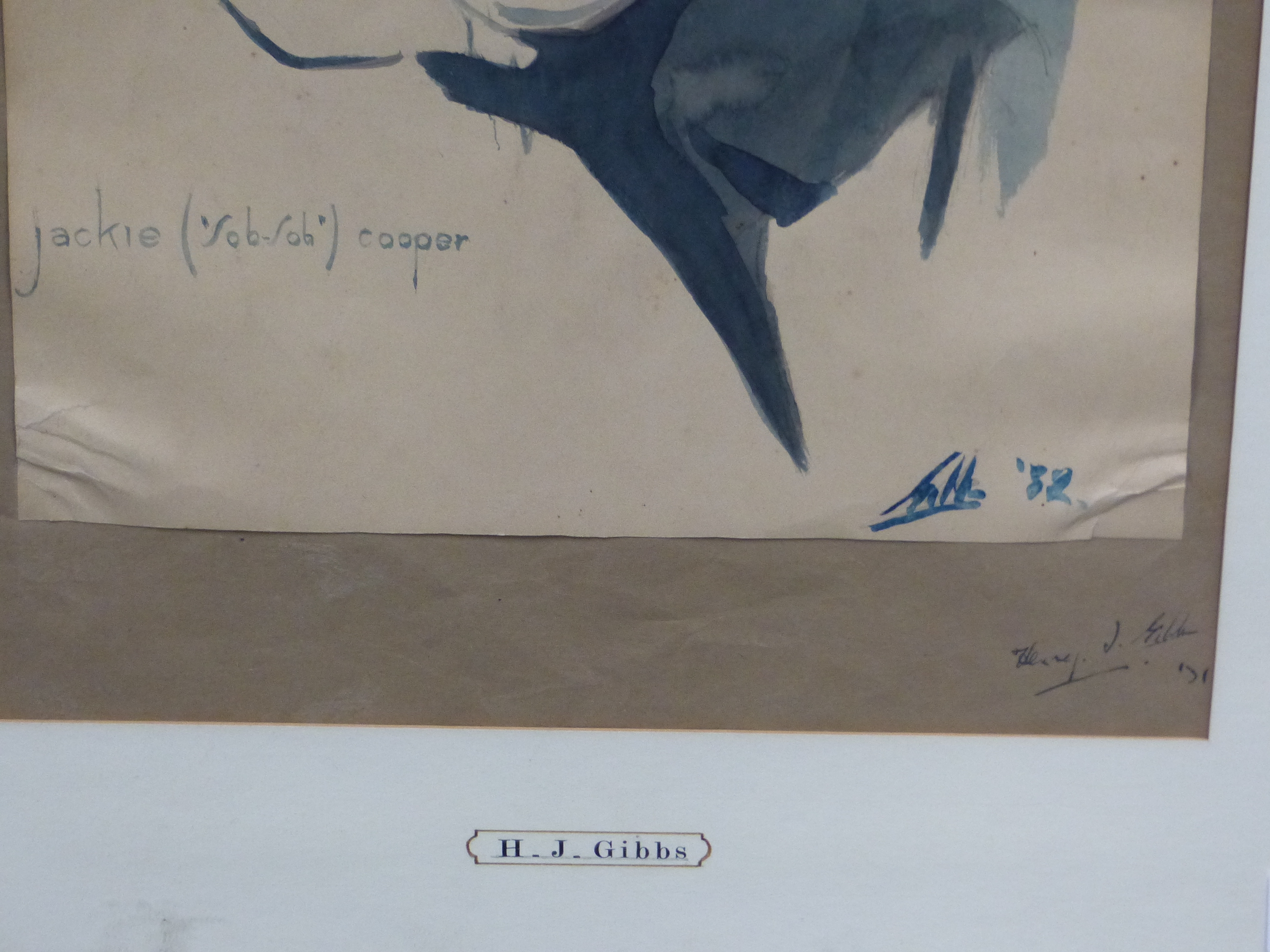 H.J GIBBS (EARLY 20th C. ENGLISH SCHOOL) PORTRAIT OF JACKIE COOPER. SIGNED WATERCOLOUR 36 x 24cms, - Image 5 of 8