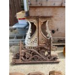 SIX LARGE ANTIQUE CAST IRON BRACKETS