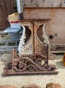 SIX LARGE ANTIQUE CAST IRON BRACKETS