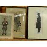 FOUR FRAMED VINTAGE VANITY FAIR PRINTS OF GENTLEMAN TOGETHER WITH FOUR UNFRAMED EXAMPLES AND TWO