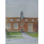 •AFTER HUGH CASSON (1910 - 1999). ARR. MAGDALEN COLLEGE, PENCIL SIGNED LIMITED EDITION COLOUR PRINT.