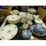 A MINTONS MARLOW PATTERN PART COFFEE AND DINNER SERVICE, A PLATED TRAY ETC.
