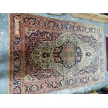 AN ANTIQUE PERSIAN SAROUK MALAYER RUG. 200 x 133cm