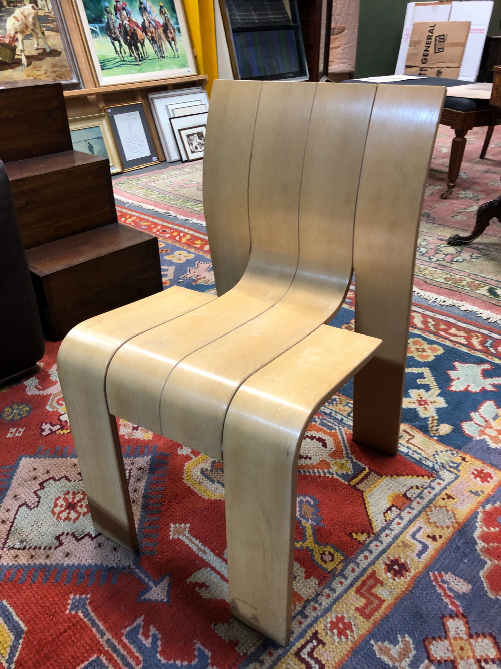 GIJS BAKKER FOR CASTELIJN, A PAIR OF BENTWOOD STACKABLE CHAIRS, EACH MADE OF FOUR PLANKS OF BLOND WO - Image 6 of 6