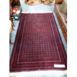 A FINELY WOVEN TURKOMAN? RUG 205 x 130cms