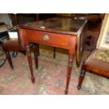 A 19th C. MAHOGANY PEMBROKE TABLE. W 96 X D 79 X H 72cms.