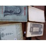 A 1669 DATED BOX OF COMMON PRAYER AND OTHER VINTAGE BOOKS.