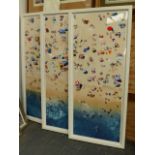 20th CENTURY SCHOOL. THREE FRAMED PHOTOGRAPHIC PRINTS OF BEACH SCENES