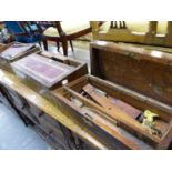 THREE ANTIQUE VARIOUS WRITING SLOPES (FOR RESTORATION)