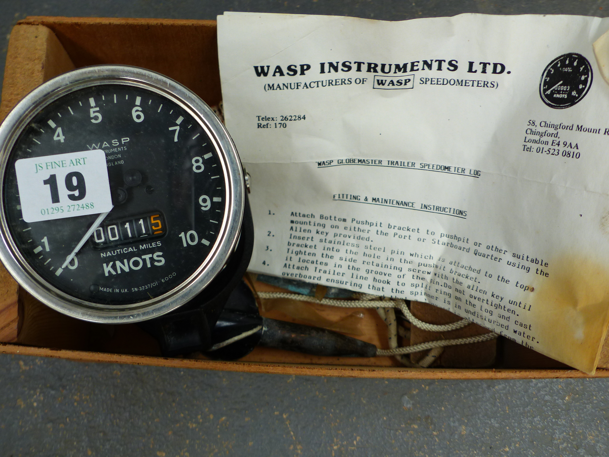 A SHIPS LOG BY WASP INSTRUMENTS.