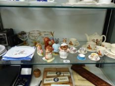A GROUP OF BESWICK BEATRIX POTTER FIGURINES TO INCLUDE MRS TIGGY WINKLE, JOHNNY TOWN MOUSE, TAILOR