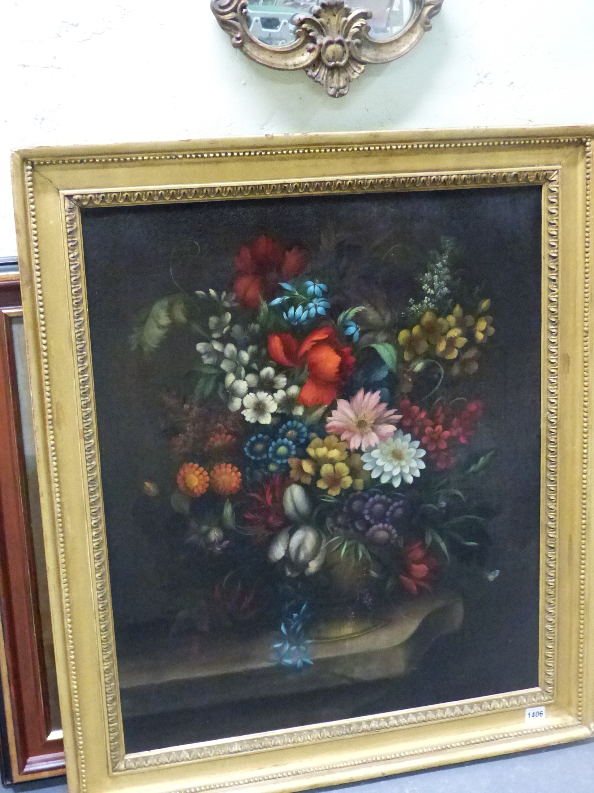 19th CENTURY SCHOOL. A STILL LIFE OF SUMMER FLOWERS, OIL ON CANVAS. 78 x 64cms. - Image 6 of 8