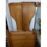 TWO PINE SINGLE BEDS WITH HEAD AND FOOT BOARDS AND SIDES