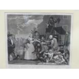 AFTER W. HOGARTH. SET OF SIX ANTIQUE PRINTS THE RAKES PROGRESS. 36 x 41 cms (6)