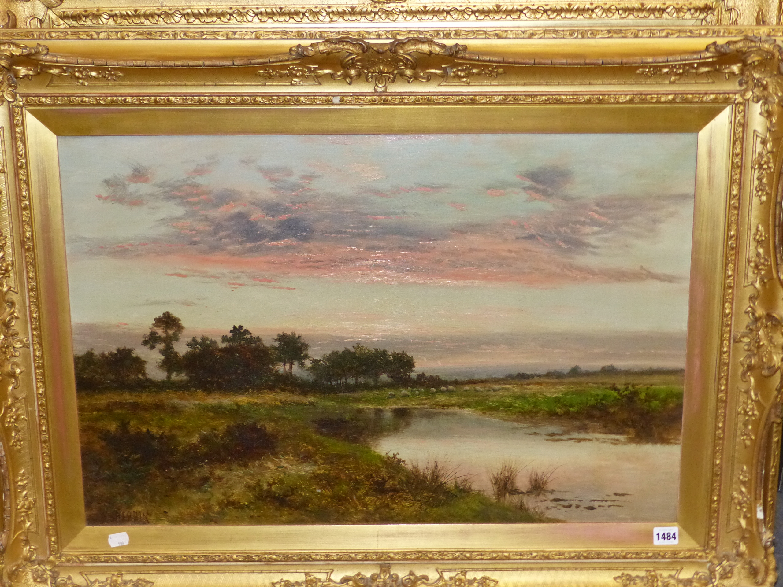 D SHERRIN (1868 - 1940) EVENING GLOW. SIGNED OIL ON CANVAS. 51 x 77 cm - Image 6 of 8