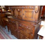 AN EARLY 20th C. COURT CUPBOARD. W 122 x D 49 x H 141cms.