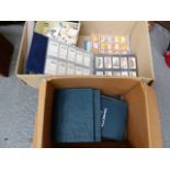 APPROXIMATELY 700 LOOSE CIGARETTE AND TRADE CARDS, VARIOUS COIN SETS, MATCHBOX LABELS, CARD ALBUMS