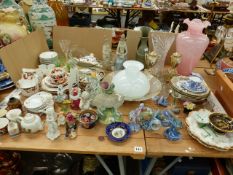 VARIOUS FIGURINES, DECORATIVE CHINA WARES ETC.