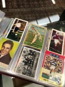 A LARGE ALBUM OF APPROX 400 BUBBLE GUM AND TRADE CARDS ETC.