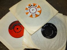 NINE 7" RECORD SINGLES, TO INCLUDE 3 SKABEAT LABEL, CAT No.S JB 178, 206 AND 263, 2 DOMAIN LABEL,