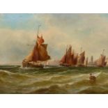 W.C WEBB (19th / 20th CENTURY ENGLISH SCHOOL) A PAIR OF SHIPPING VIEWS, BOTH SIGNED, INSCRIBED