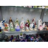 A LARGE COLLECTION OF VARIOUS FIGURINES TO INCLUDE, BESWICK BEATRIX POTTERS COUSIN RIBBY, POORLY