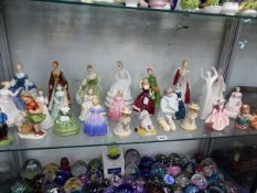 A LARGE COLLECTION OF VARIOUS FIGURINES TO INCLUDE, BESWICK BEATRIX POTTERS COUSIN RIBBY, POORLY