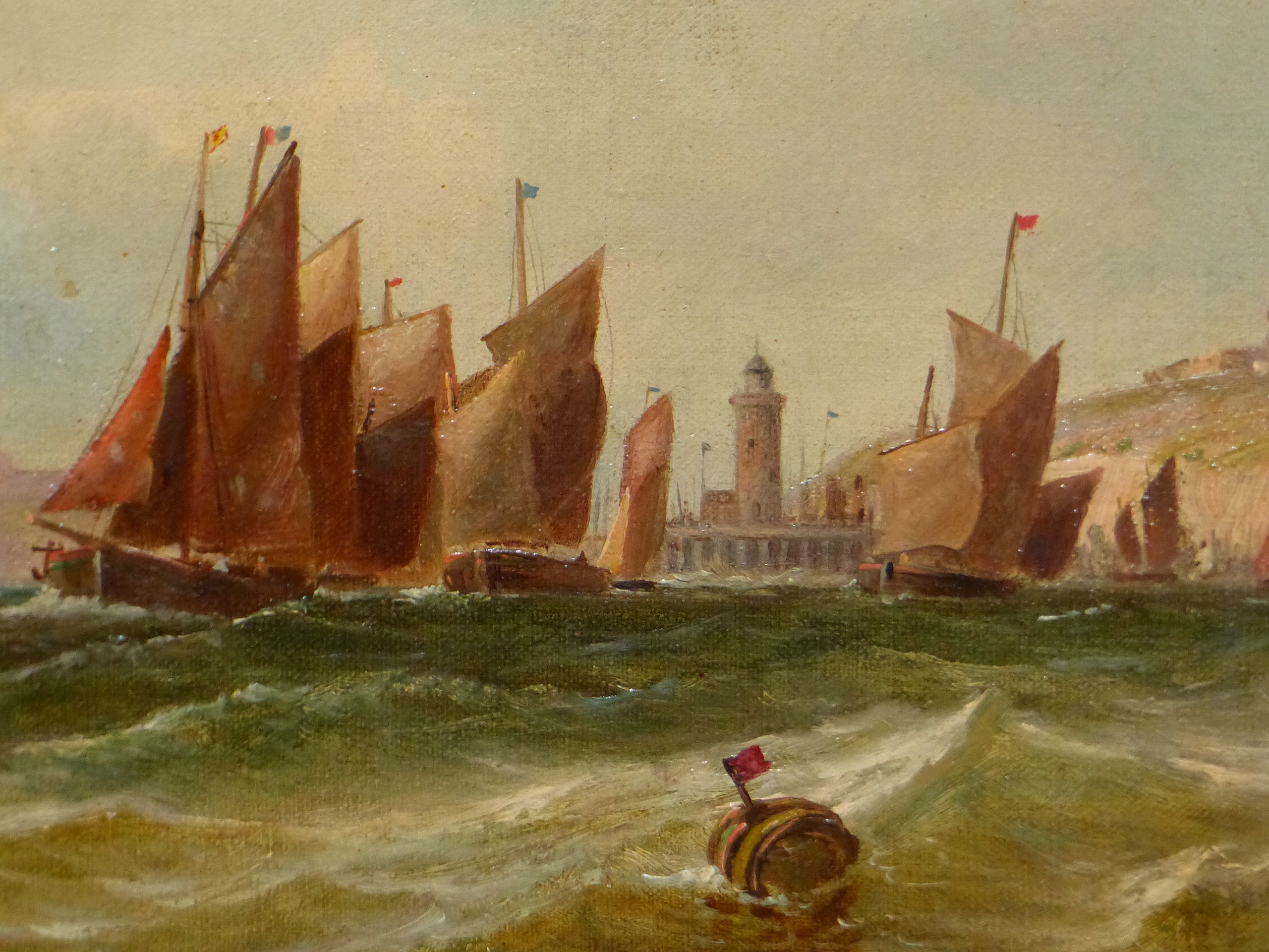 W.C WEBB (19th / 20th CENTURY ENGLISH SCHOOL) A PAIR OF SHIPPING VIEWS, BOTH SIGNED, INSCRIBED - Image 3 of 13