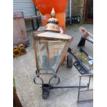 A LARGE COPPER LANTERN