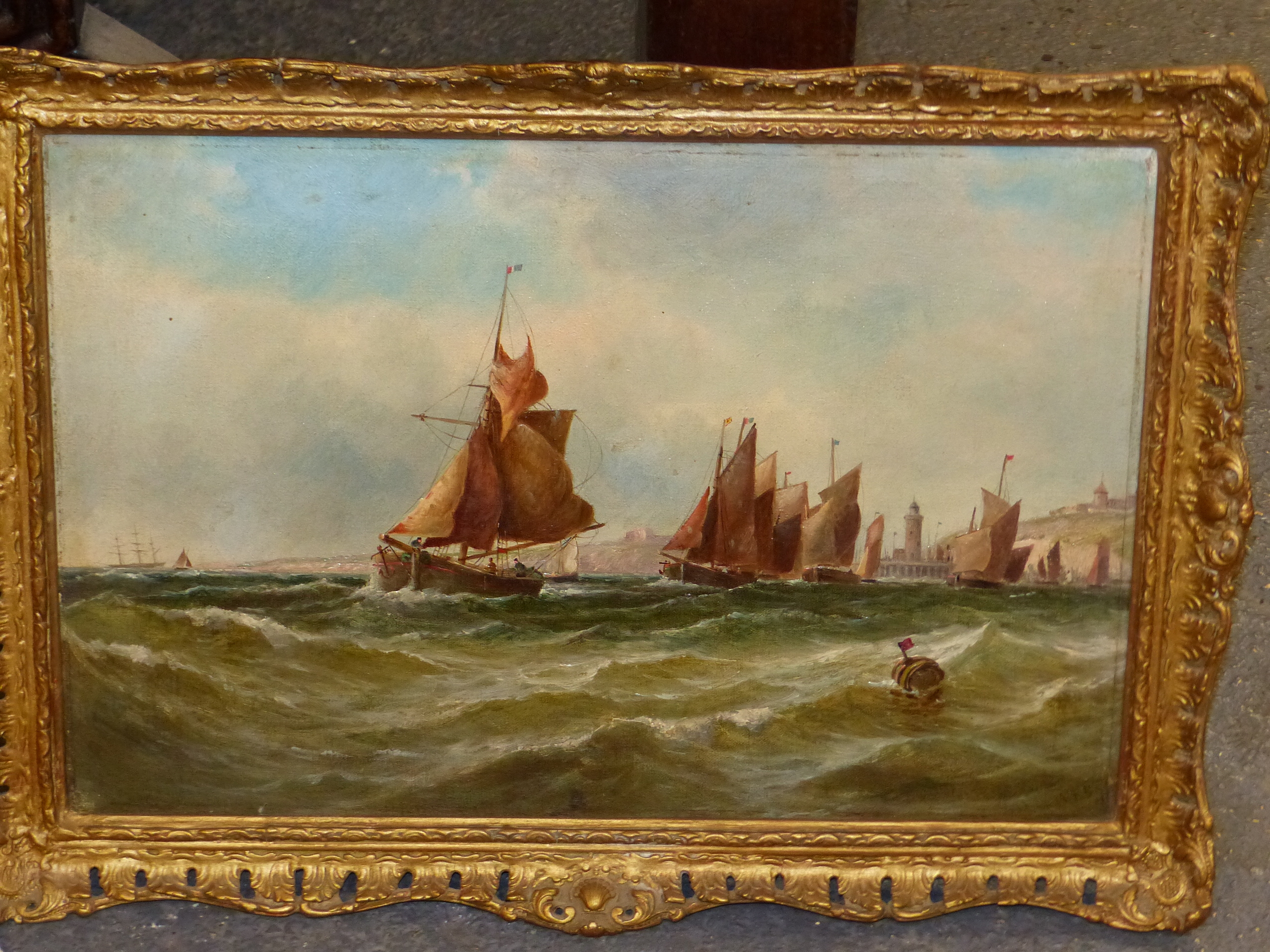 W.C WEBB (19th / 20th CENTURY ENGLISH SCHOOL) A PAIR OF SHIPPING VIEWS, BOTH SIGNED, INSCRIBED - Image 2 of 13