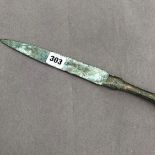 AN ARCHAIC BRONZE DAGGER.