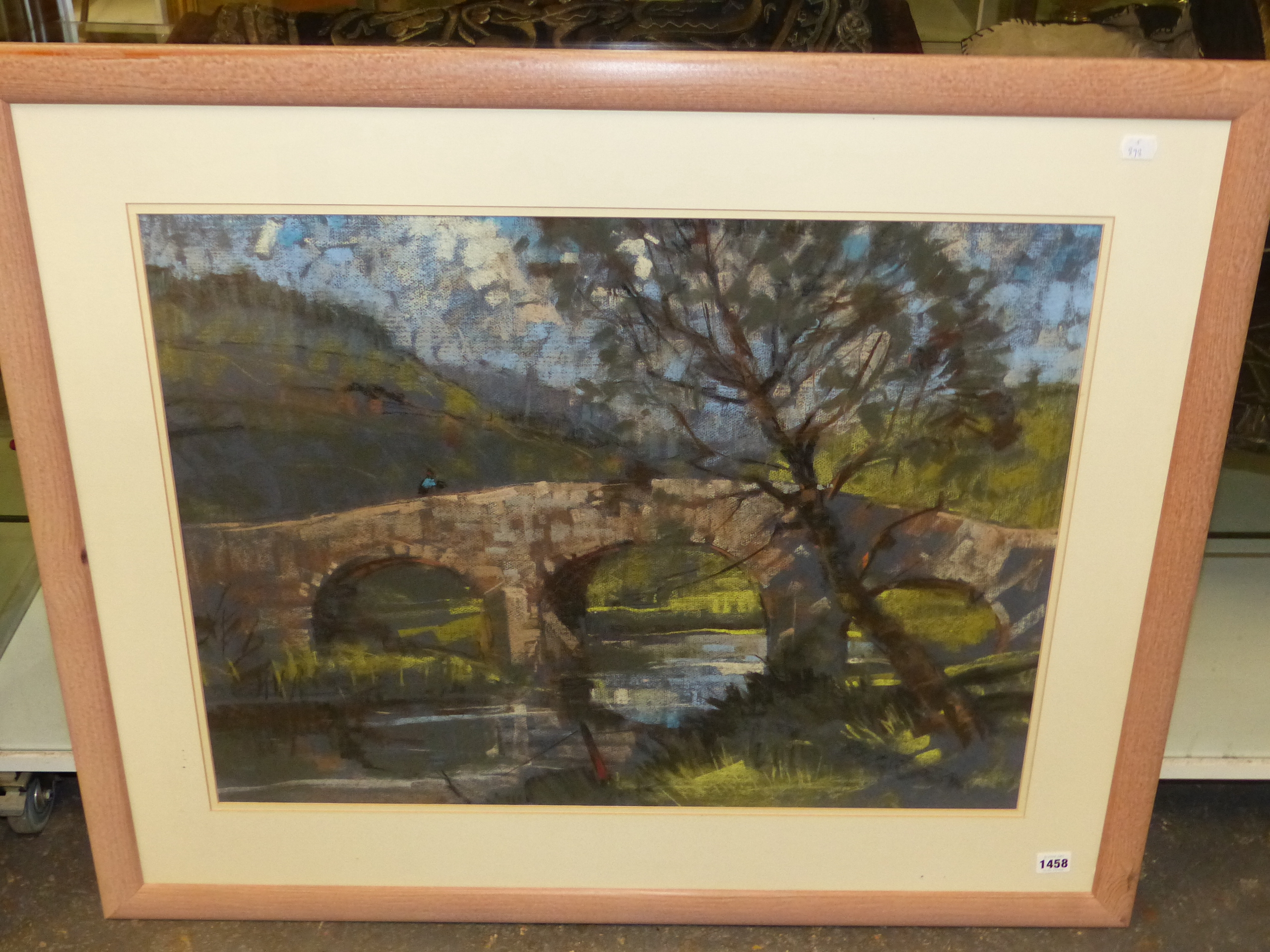 •AUBREY SYKES (1910-1995) ARR. THE BRIDGE PASTEL 53 x 71 cm. TOGETHER WITH OTHER BY THE SAME HAND OF - Image 2 of 9