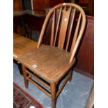 AN UNUSUAL US MILITARY DEPT. OAK SIDE CHAIR BY THE MARIETTA CHAIR CO. 1944.