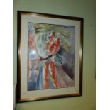 CONTEMPORARY SCHOOL. A PAIR OF COSTUME STUDIES OF FIGURES IN THE VENETIAN CARNIVAL, SIGNED