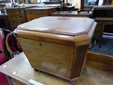 A REGENCY MAHOGANY SARCOPHAGUS CELLARETTE