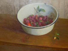 •IVAN DIMITRIYEV (b. 1958). ARR. BERRIES FROM THE GARDEN, SIGNED OIL ON CANVAS. 62 x 78cms.