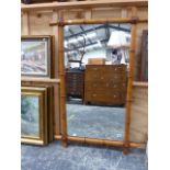 A VINTAGE FAUX BAMBOO MIRROR. H120 W72cm